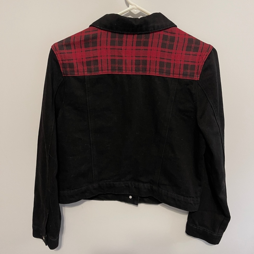 Kancan Aspen‎ Buffalo Plaid Jean Jacket Size Small - Picture 5 of 9